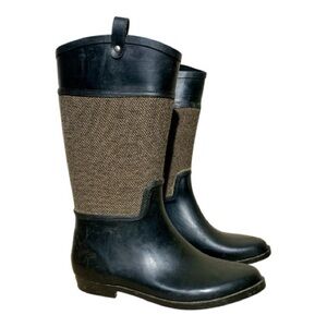 Women’s Merona Herringbone Rubber Rain Boots Size 9